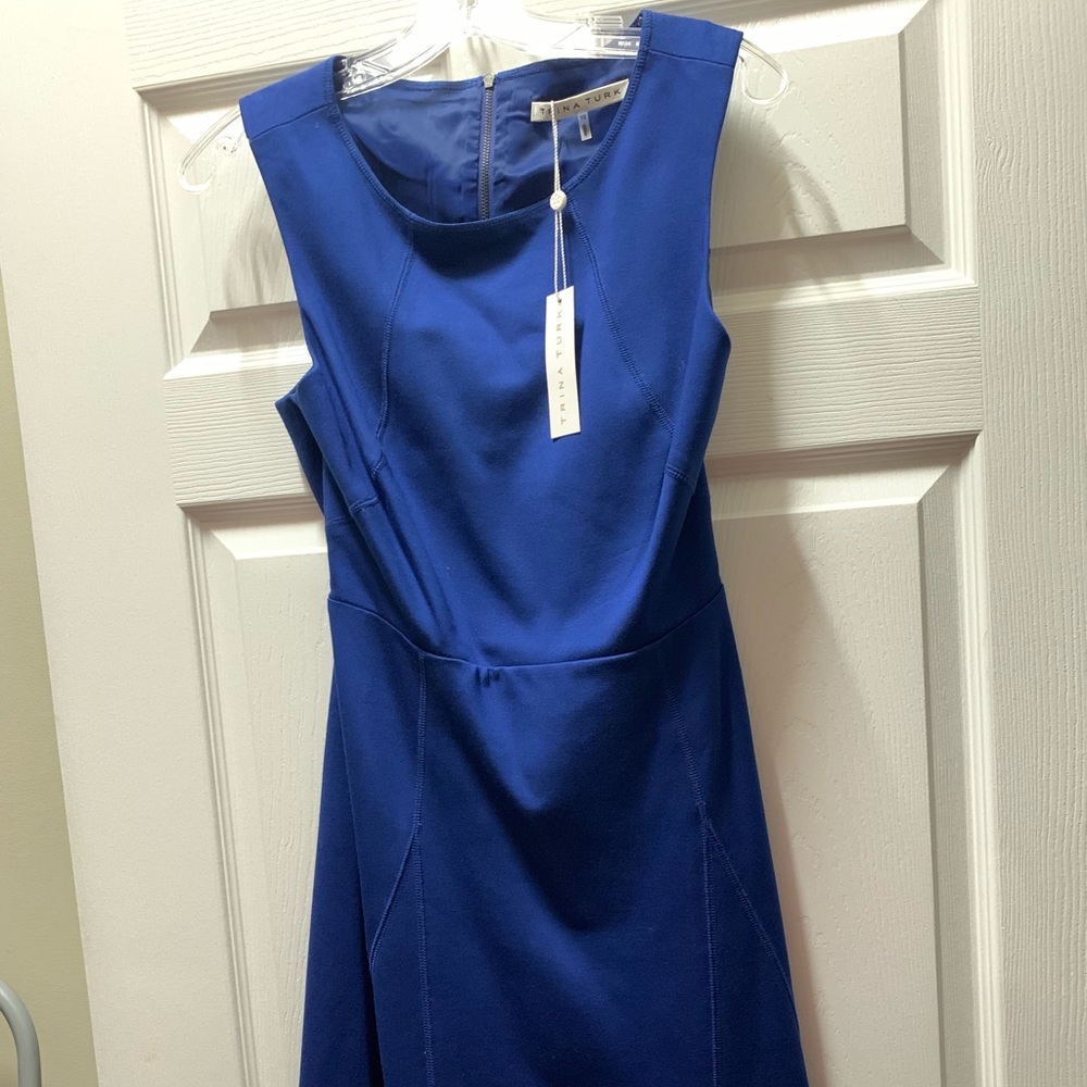 Trina Turk Cutout Back Royal Blue Dress Sz 10 NWT